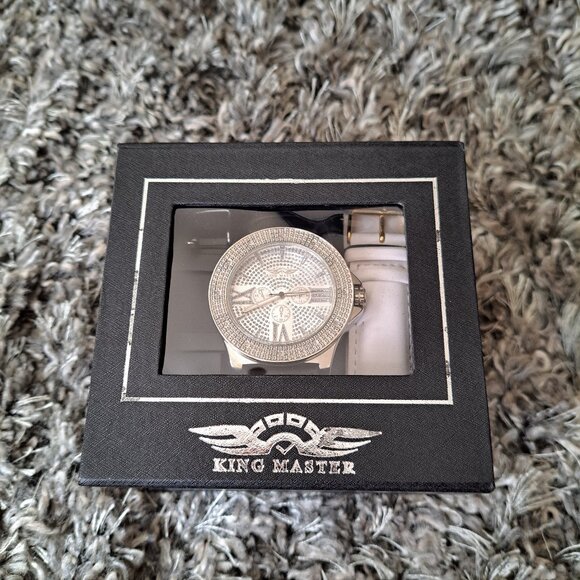 King Master 105M Genuine Diamond Watch - 0.12ct Diamonds - 3 Bands - Picture 7 of 10